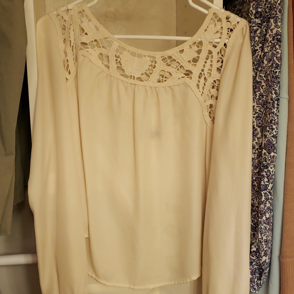 Cream lace blouse